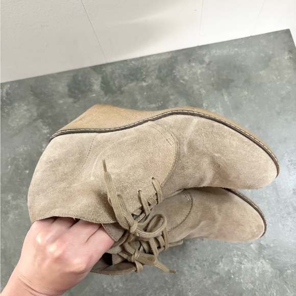 J Crew light tan suede macalister wedge booties size 7 - Picture 10 of 10